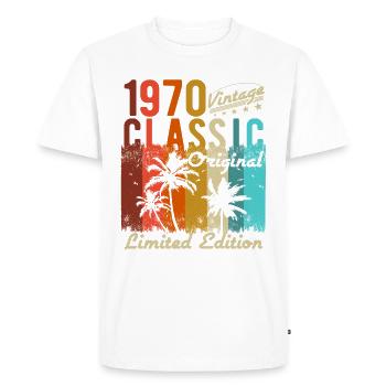 1970 vintage classique - T-shirt Premium bio Homme - blanc - Devant - Nico (187cm)