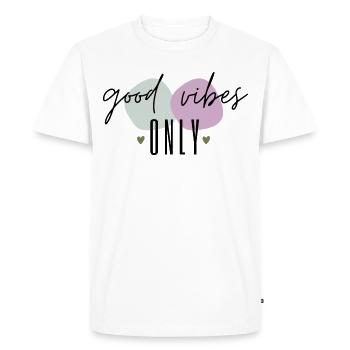 Gute Vibes Pastell Collage - Men's Premium Organic T-Shirt - white - Front - Nico (187cm)