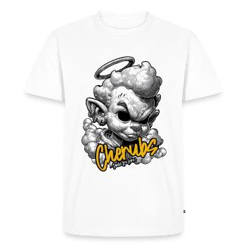 Chérubins Halo Encre Rebelle - T-shirt Premium bio Homme - blanc - Devant - Nico (187cm)