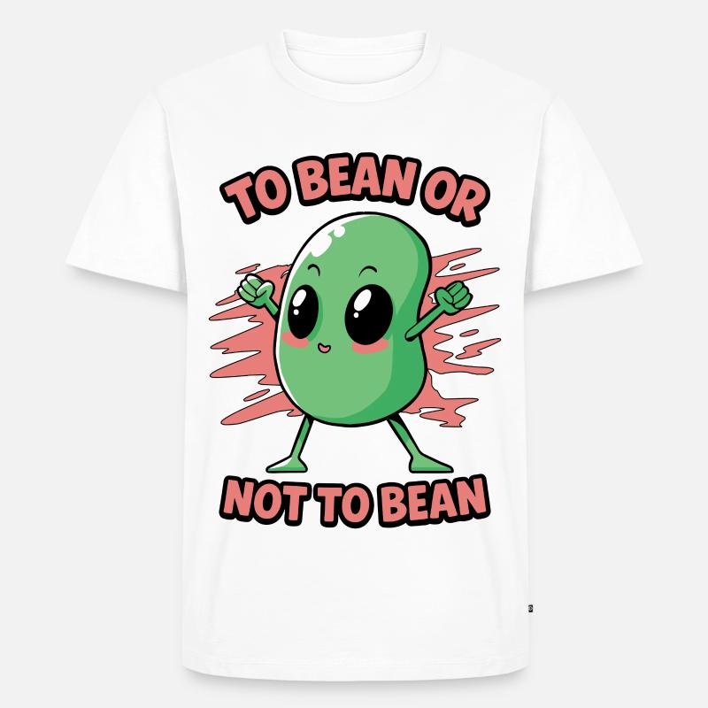 Bohne oder nicht Bohne - Männer Premium Bio T-Shirt - Weiß