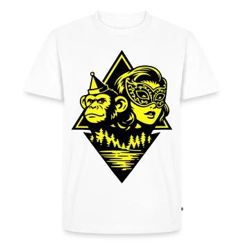 Pulp Duo - Men's Premium Organic T-Shirt - white - Front - Nico (187cm)