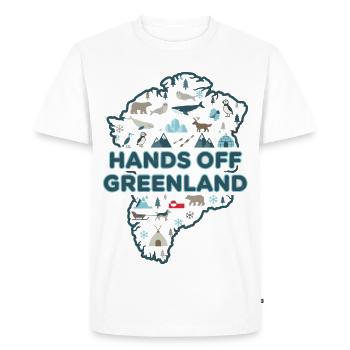 Hands Off Greenland Europe stands together - Men's Premium Organic T-Shirt - white - Front - Nico (187cm)