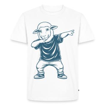 Sheep dabbing - Men's Premium Organic T-Shirt - white - Front - Nico (187cm)
