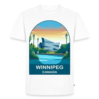 Winnipeg Canada Human Rights Museum Travel Art - Men's Premium Organic T-Shirt - white - Front - Nico (187cm)