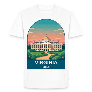 Art d’affiches de voyage vintage Virginia USA - T-shirt Premium bio Homme - blanc - Devant - Nico (187cm)