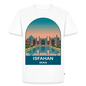 Isfahan Iran Vintage Travel Illustration Art - Men's Premium Organic T-Shirt - white - Front - Nico (187cm)