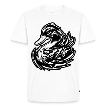 Duck animal - Men's Premium Organic T-Shirt - white - Front - Nico (187cm)