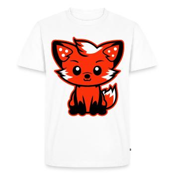 Bande dessinée Fox - T-shirt Premium bio Homme - blanc - Devant - Nico (187cm)