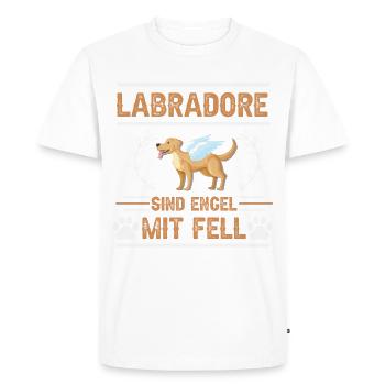 Les labradors sont des anges à fourrure - T-shirt Premium bio Homme - blanc - Devant - Nico (187cm)