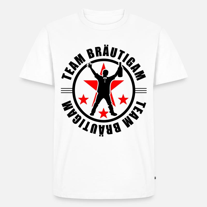 Team Bräutigam Hochzeit - Männer Premium Bio T-Shirt - Weiß