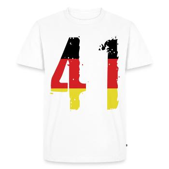 Maillot 41 Numéro Allemagne - T-shirt Premium bio Homme - blanc - Devant - Nico (187cm)