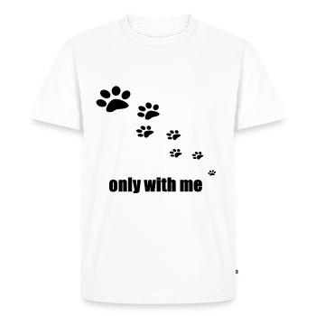 Slady dog doggy animal gift - Men's Premium Organic T-Shirt - white - Front - Nico (187cm)