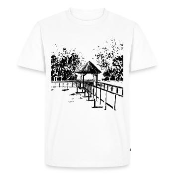 Uelfebad Radevormwald - Bergisches Land - Home - Men's Premium Organic T-Shirt - white - Front - Nico (187cm)