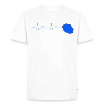 Map of Reunion Indian Ocean Lagoon - Men's Premium Organic T-Shirt - white - Front - Nico (187cm)
