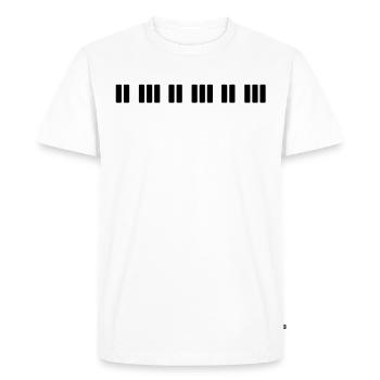 Clavier Clavier Touches de piano Clavier de piano - T-shirt Premium bio Homme - blanc - Devant - Nico (187cm)