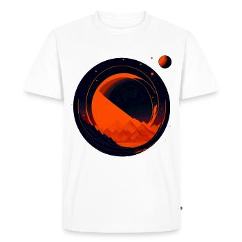 Vue de l’espace / Mars 02 - T-shirt Premium bio Homme - blanc - Devant - Nico (187cm)