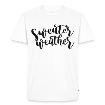 Sweater weather weather autumn winter outfit - Men's Premium Organic T-Shirt - white - Front - Nico (187cm)