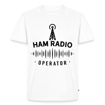 Amateur radio radio amateur radio operator - Men's Premium Organic T-Shirt - white - Front - Nico (187cm)