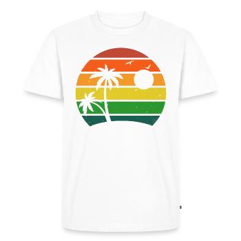 scène d’été - T-shirt Premium bio Homme - blanc - Devant - Nico (187cm)