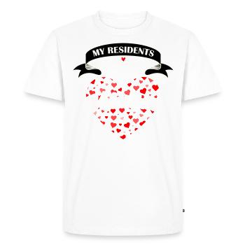 My Residents Are My Valentines - Men's Premium Organic T-Shirt - white - Front - Nico (187cm)