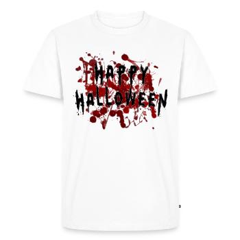 Heureux Halloween sanglant - T-shirt Premium bio Homme - blanc - Devant - Nico (187cm)