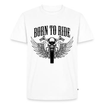 MOTORRAD BIKER ROCKER BORN TO RIDE - T-shirt Premium bio Homme - blanc - Devant - Nico (187cm)