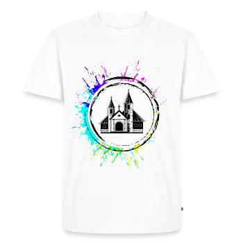 Symbole de l’église - T-shirt Premium bio Homme - blanc - Devant - Nico (187cm)