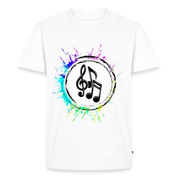 Personnages de notes de musique - T-shirt Premium bio Homme - blanc - Devant - Nico (187cm)