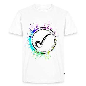 Fumer la pipe - T-shirt Premium bio Homme - blanc - Devant - Nico (187cm)