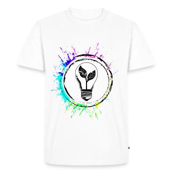 Énergie du symbole de l’ampoule - T-shirt Premium bio Homme - blanc - Devant - Nico (187cm)