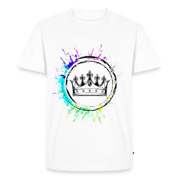 Silhouette de la couronne - T-shirt Premium bio Homme - blanc - Devant - Nico (187cm)