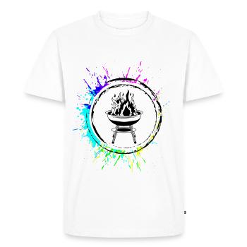 Steak Viande Griller Barbecue - T-shirt Premium bio Homme - blanc - Devant - Nico (187cm)