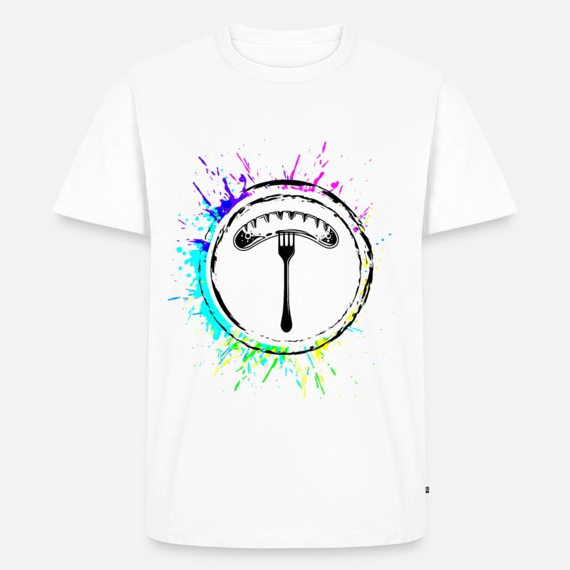 Bratwurst Wurst - Männer Premium Bio T-Shirt - Weiß