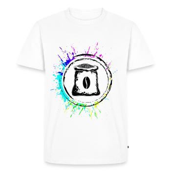 Coffee Beans Coffee - Men's Premium Organic T-Shirt - white - Front - Nico (187cm)