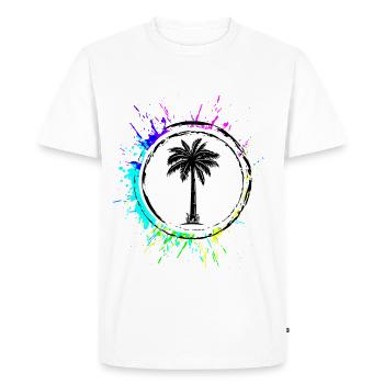 Palm Tree Symbol - Men's Premium Organic T-Shirt - white - Front - Nico (187cm)