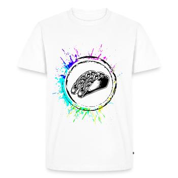 Burrito Symbol Colorful - Men's Premium Organic T-Shirt - white - Front - Nico (187cm)