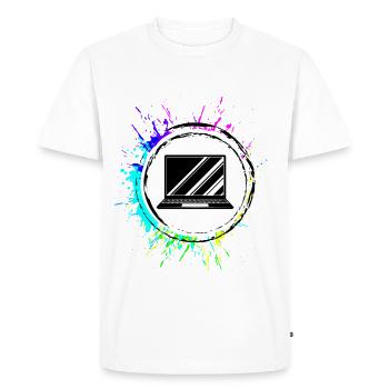 Laptop Icon Colorful - Men's Premium Organic T-Shirt - white - Front - Nico (187cm)