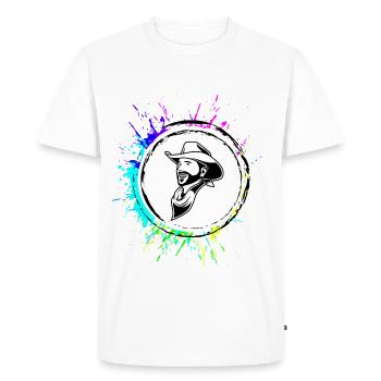 Cowboy western head Colorful - Men's Premium Organic T-Shirt - white - Front - Nico (187cm)