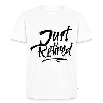 Retired Senior Pension Retirement Retired Pensioners - Men's Premium Organic T-Shirt - white - Front - Nico (187cm)