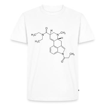 Formule de structure 1P LSD - noir - T-shirt Premium bio Homme - blanc - Devant - Nico (187cm)