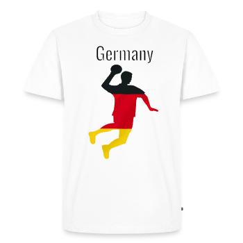 Coupe du monde de handball en Allemagne - T-shirt Premium bio Homme - blanc - Devant - Nico (187cm)