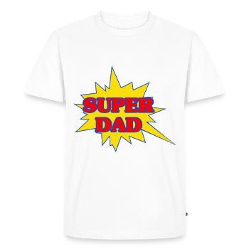 Super Dad - T-shirt Premium bio Homme - blanc - Devant - Nico (187cm)