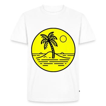 Palm Trees Island Symbol Beach - Men's Premium Organic T-Shirt - white - Front - Nico (187cm)