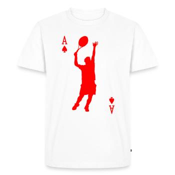 Tennis tennis balle sport ball cadeau - T-shirt Premium bio Homme - blanc - Devant - Nico (187cm)