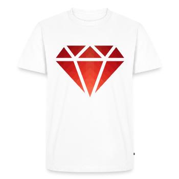 Pattern - Shape - Diamond - Crystal - polygon - 2 - Men's Premium Organic T-Shirt - white - Front - Nico (187cm)