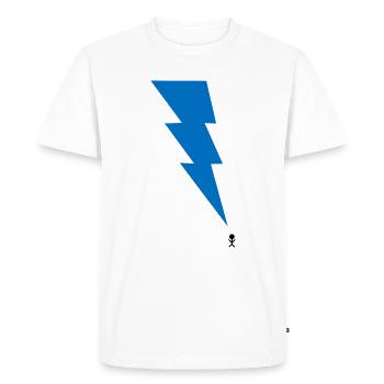 Thunderstorm - Lightning - Lightning - Stick Figure 10 - Men's Premium Organic T-Shirt - white - Front - Nico (187cm)