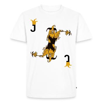 Joker ace card costume poker jeu de cartes - T-shirt Premium bio Homme - blanc - Devant - Nico (187cm)