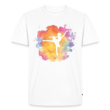 Ballet Ballerine Danseuse Ballet Dancer - T-shirt Premium bio Homme - blanc - Devant - Nico (187cm)