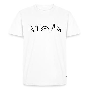 He came, he died, he raised religious T-shirts - Men's Premium Organic T-Shirt - white - Front - Nico (187cm)