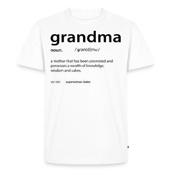nom grand-mère meilleures chemises de grand-mère - T-shirt Premium bio Homme - blanc - Devant - Nico (187cm)